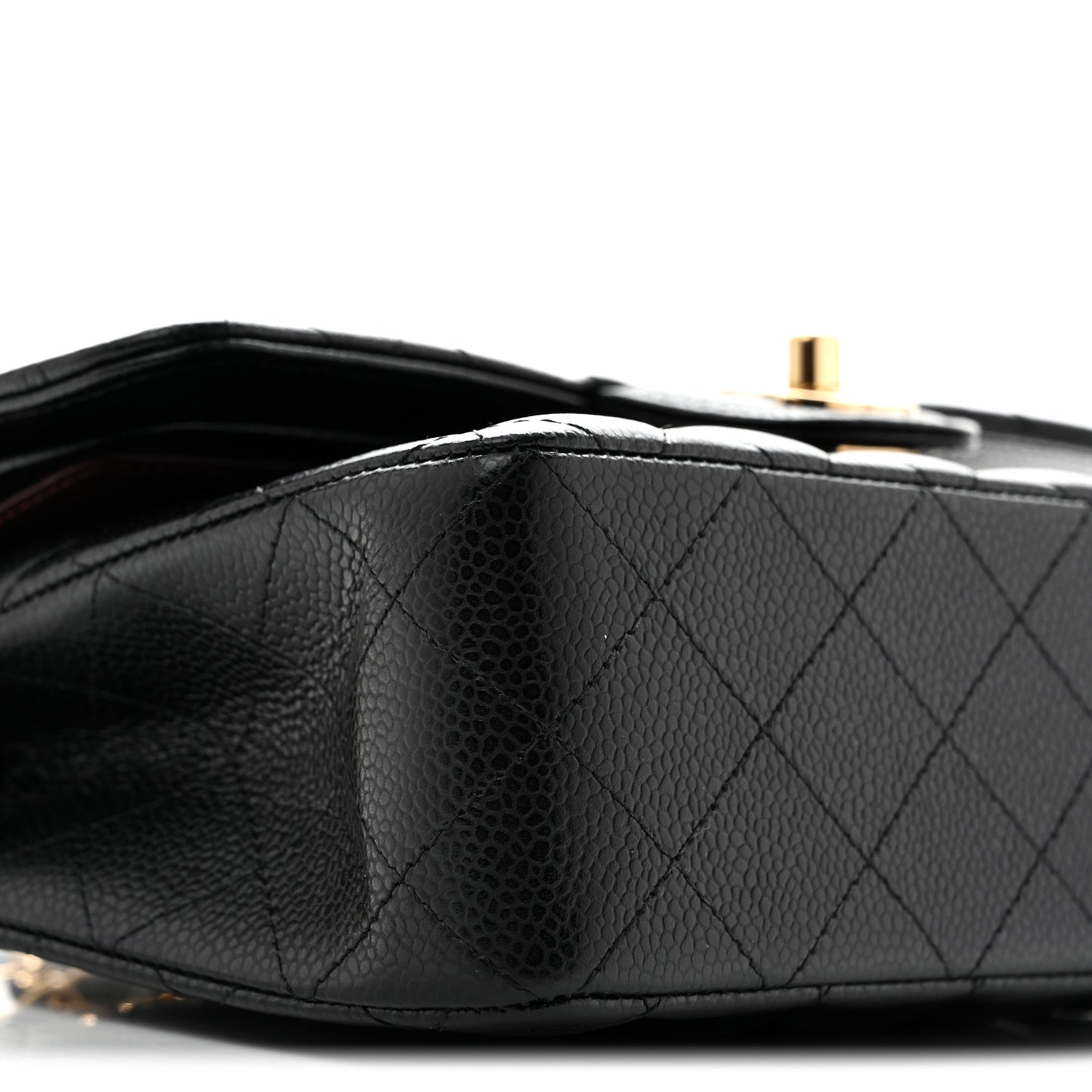 Caviar Quilted Small Double Flap Black