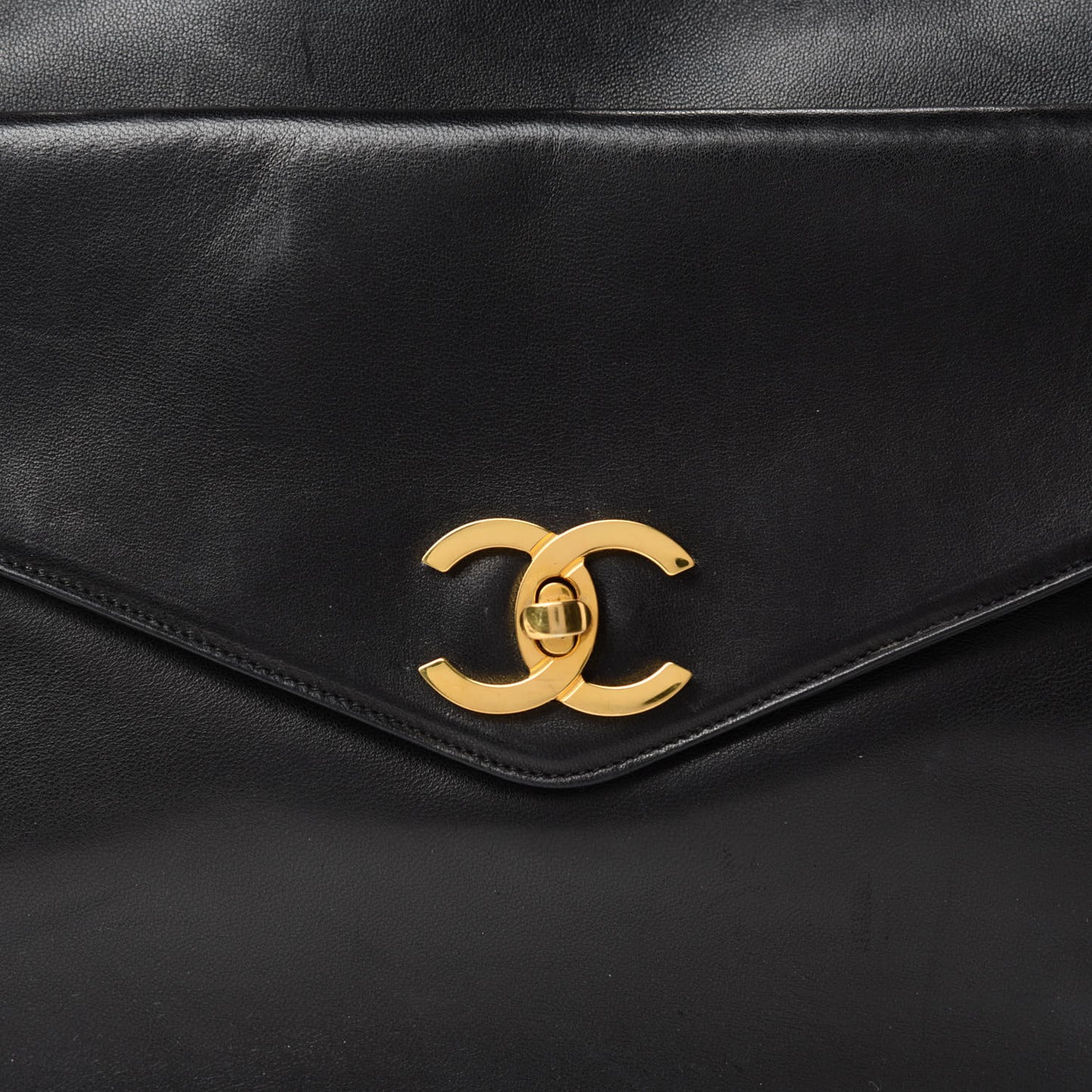 Lambskin Flap Shoulder Bag Black