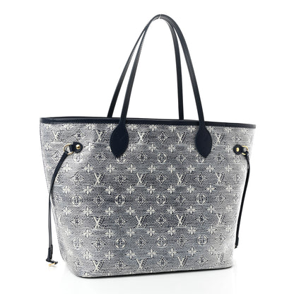 Louis Vuitton Monoglam Neverfull MM Blue 4 of 10