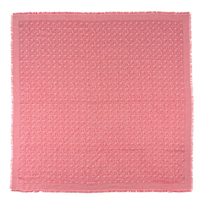 Louis Vuitton Silk Wool Monogram Umbra Shawl Rouge 1 of 3