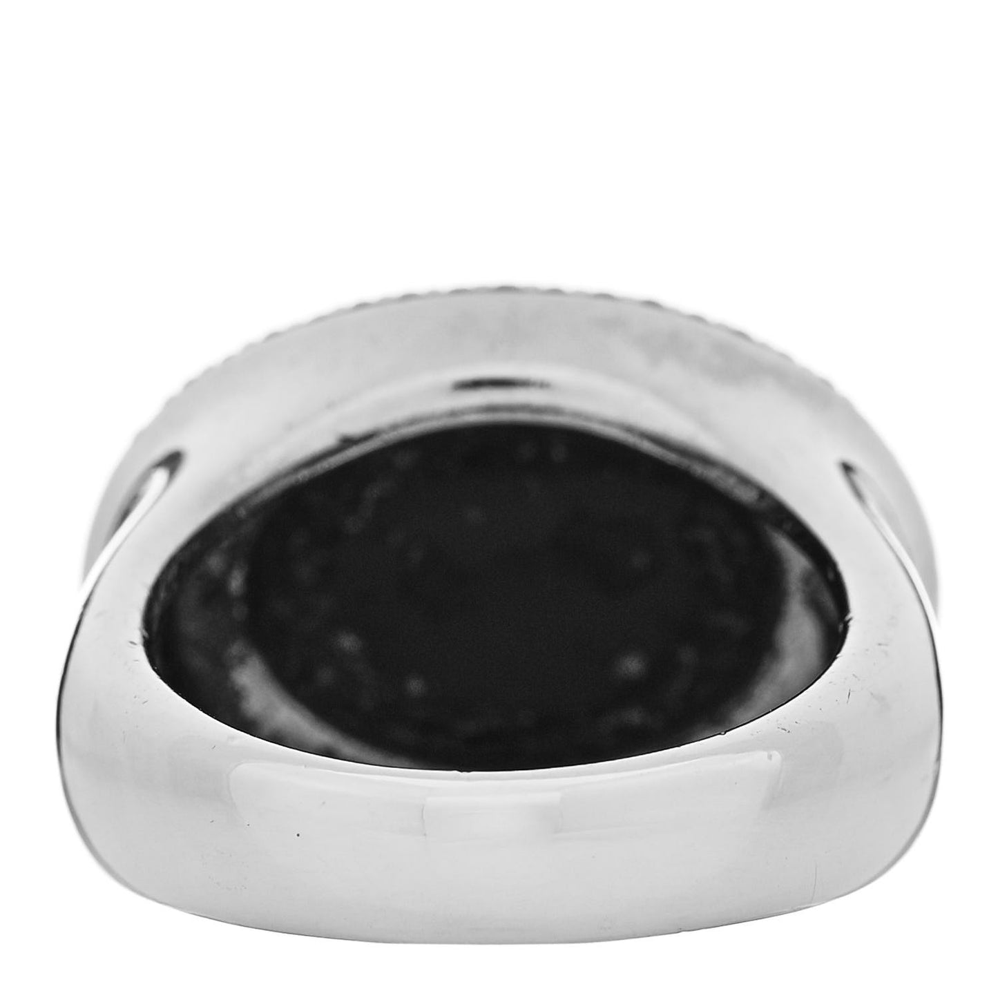 Sterling Silver Diamond Black Onyx Signature Oval Ring 54 7