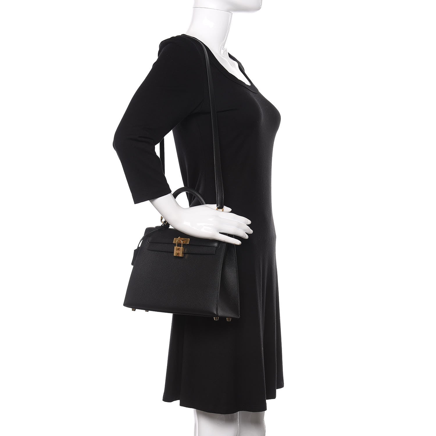 Hermes Epsom Kelly Sellier 25 Black 2 of 11