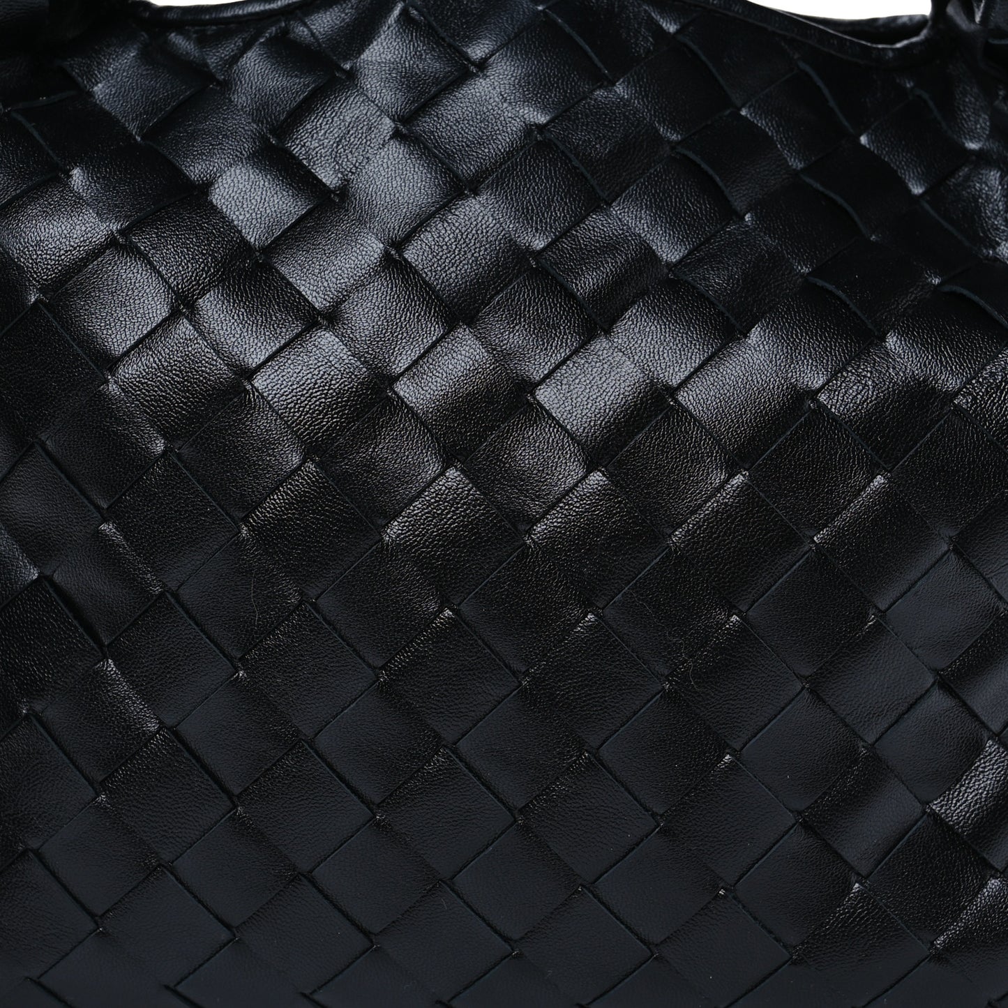 Calfskin Intrecciato Mini Hop Black