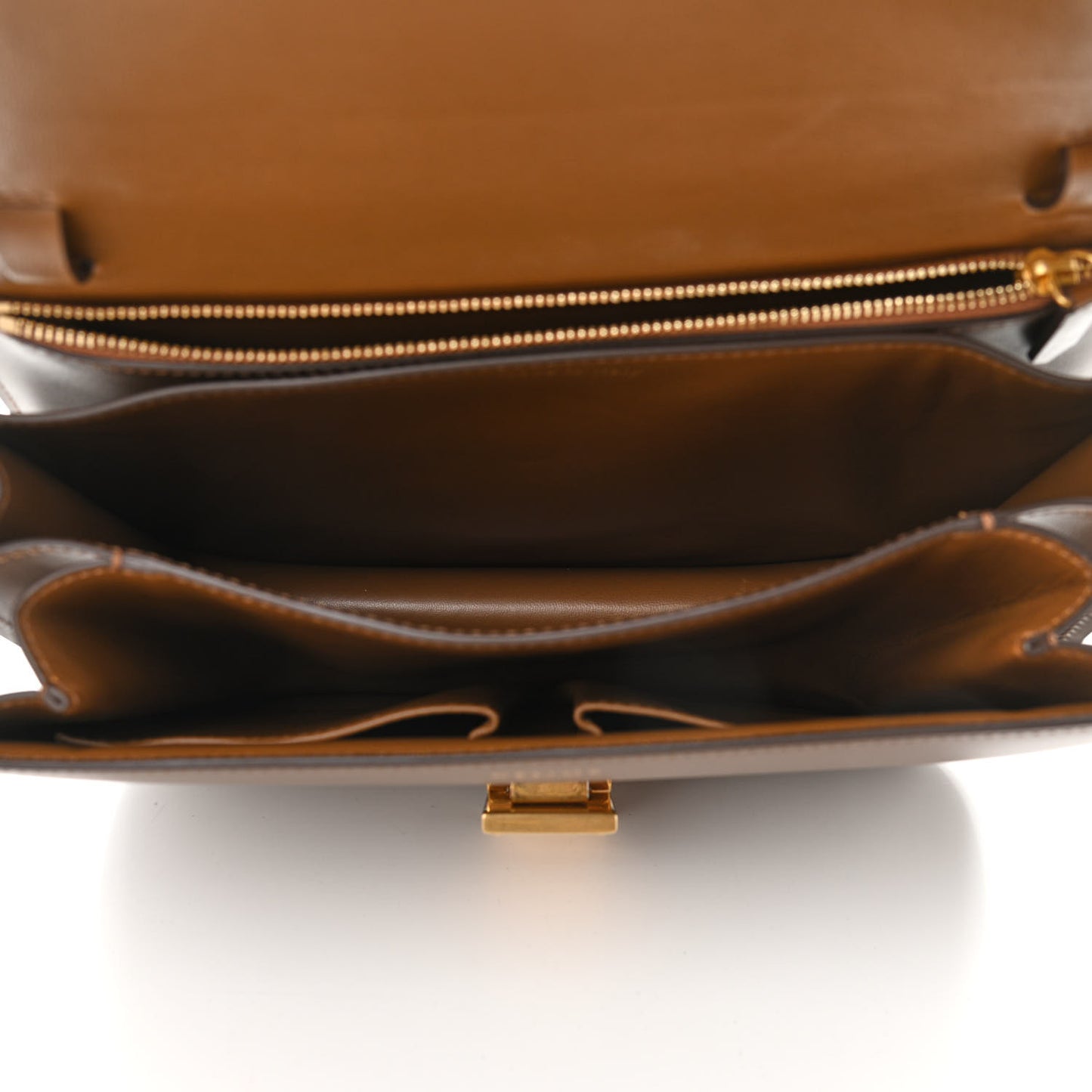 Box Calfskin Medium Classic Box Flap Bag Camel