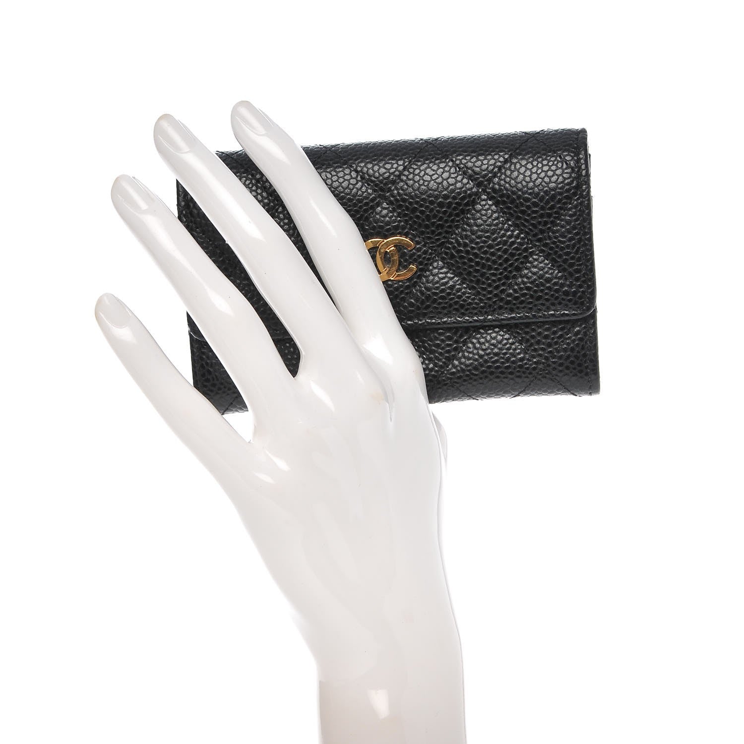Chanel Caviar Quilted Flap Card Holder Black 2 of 8