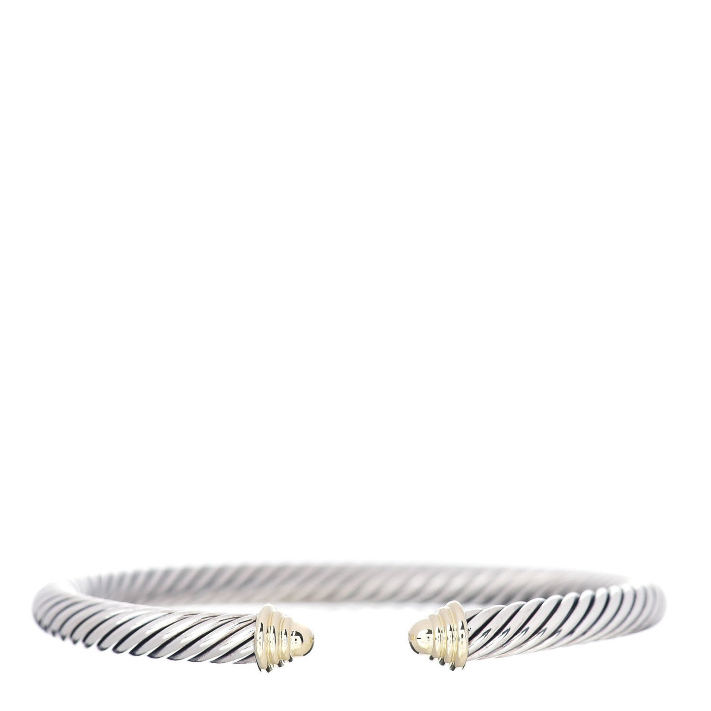 Sterling Silver 14K Yellow Gold 5mm Cable Classics Bracelet