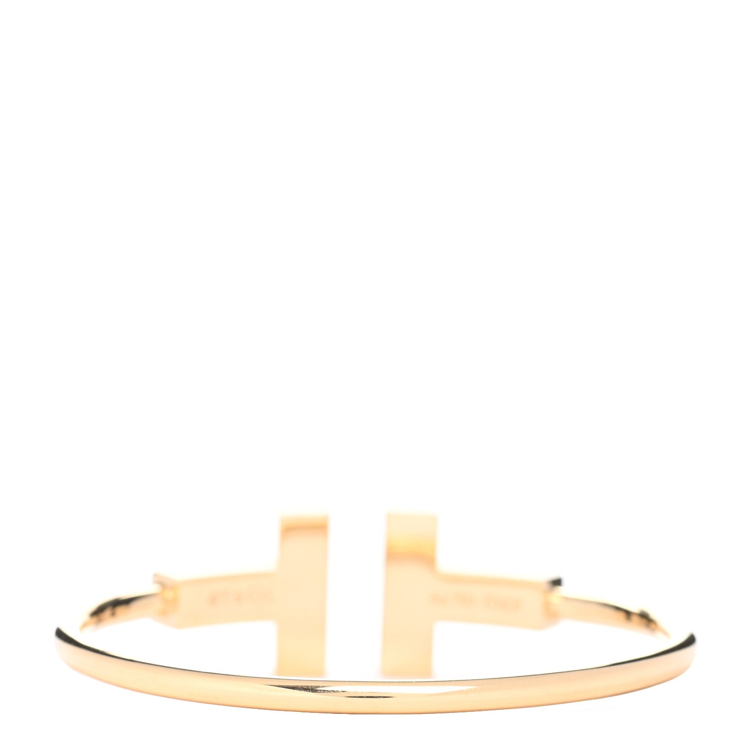 Tiffany 18K Yellow Gold T Wide Wire Bracelet 3 of 5