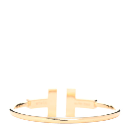 Tiffany 18K Yellow Gold T Wide Wire Bracelet 3 of 5