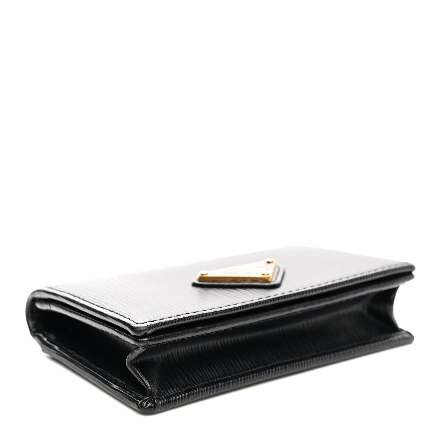 Prada Vitello Move Triangle Logo Card Holder Black 4 of 10