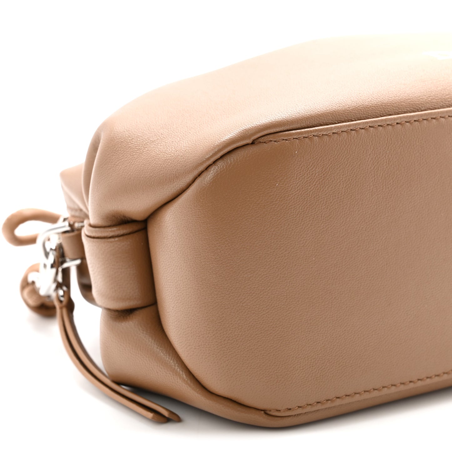 Supple Lambskin Bow Pouch Camel