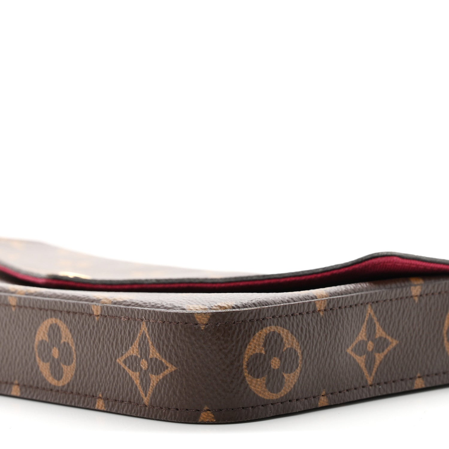 Louis Vuitton Monogram Pochette Felicie Chain Wallet Fuchsia 9 of 10