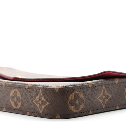 Louis Vuitton Monogram Pochette Felicie Chain Wallet Fuchsia 9 of 10