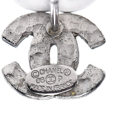 Chanel Crystal Mini Timeless CC Earrings Silver 3 of 5
