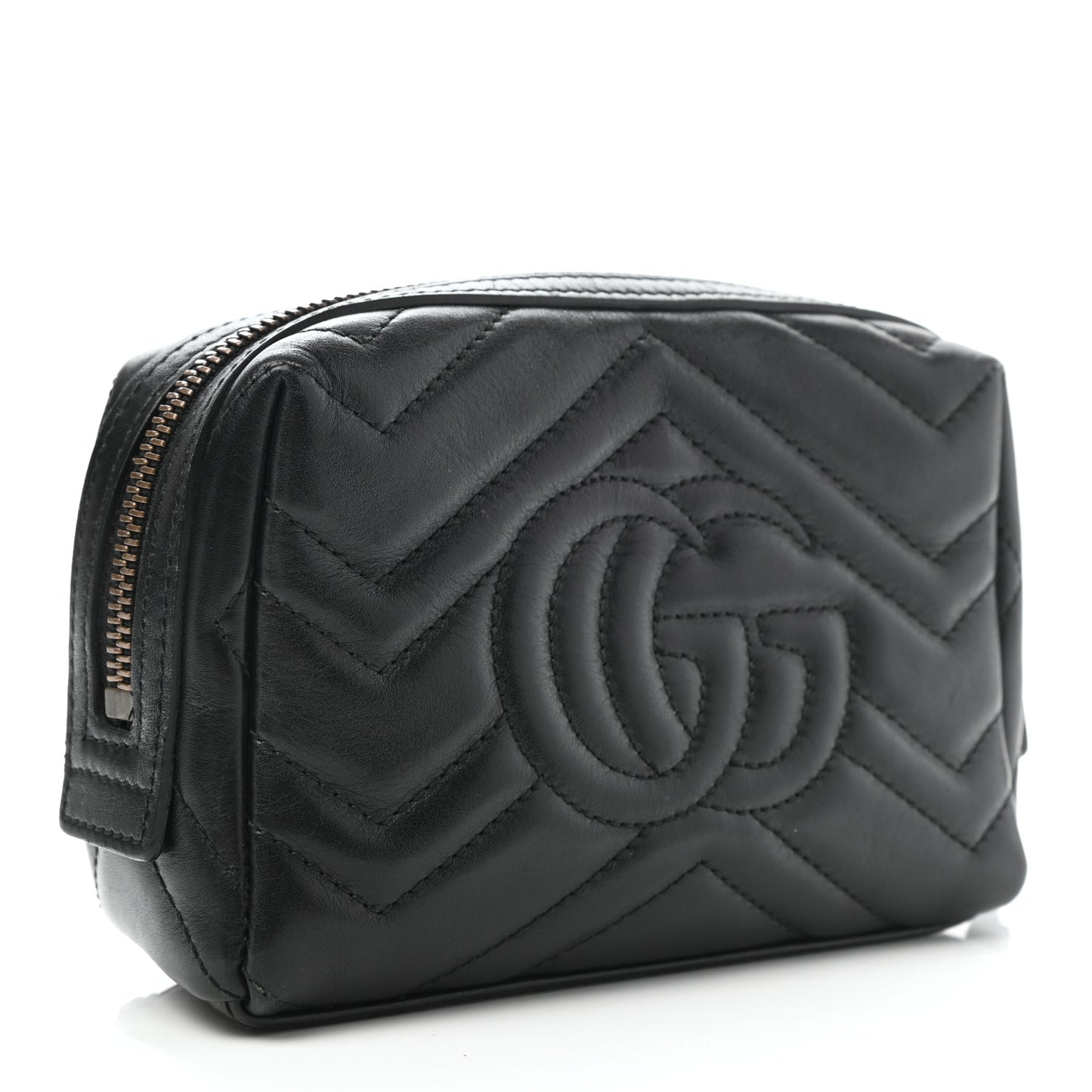 Calfskin Matelasse GG Marmont Cosmetic Case Black