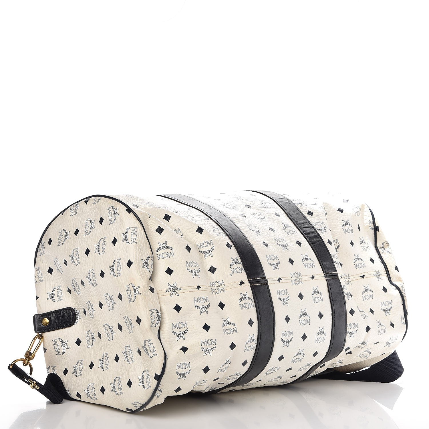MCM Visetos Weekender Duffle Bag White 5 of 33
