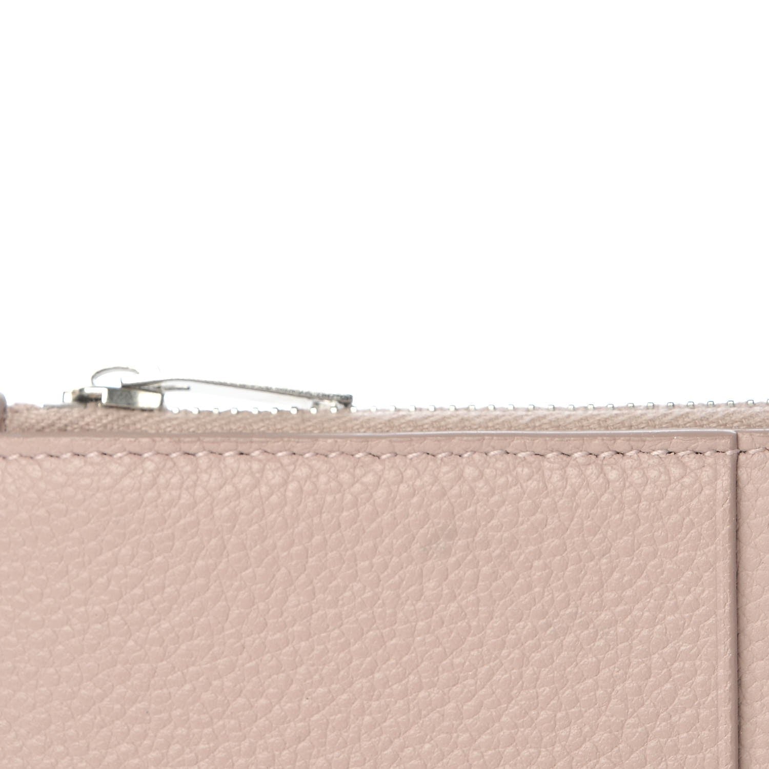 Saint Laurent Grained Calfskin 5 Fragments Zip Pouch Card Holder Rose Antic 8 of 8