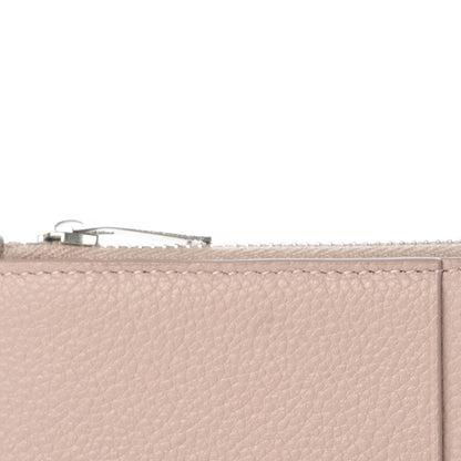 Saint Laurent Grained Calfskin 5 Fragments Zip Pouch Card Holder Rose Antic 8 of 8