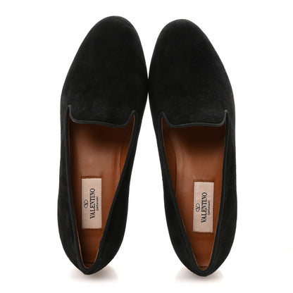 Valentino Garavani Suede Slipper Flats 36.5 Black 2 of 10