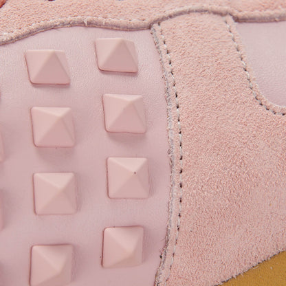 Valentino Garavani Suede Calfskin Rockstud Sneakers 37 Light Pink 8 of 9