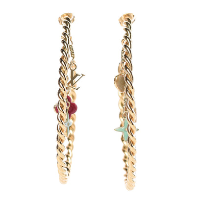 Louis Vuitton Sweet Monogram Creole Hoop Earrings Gold 1 of 4