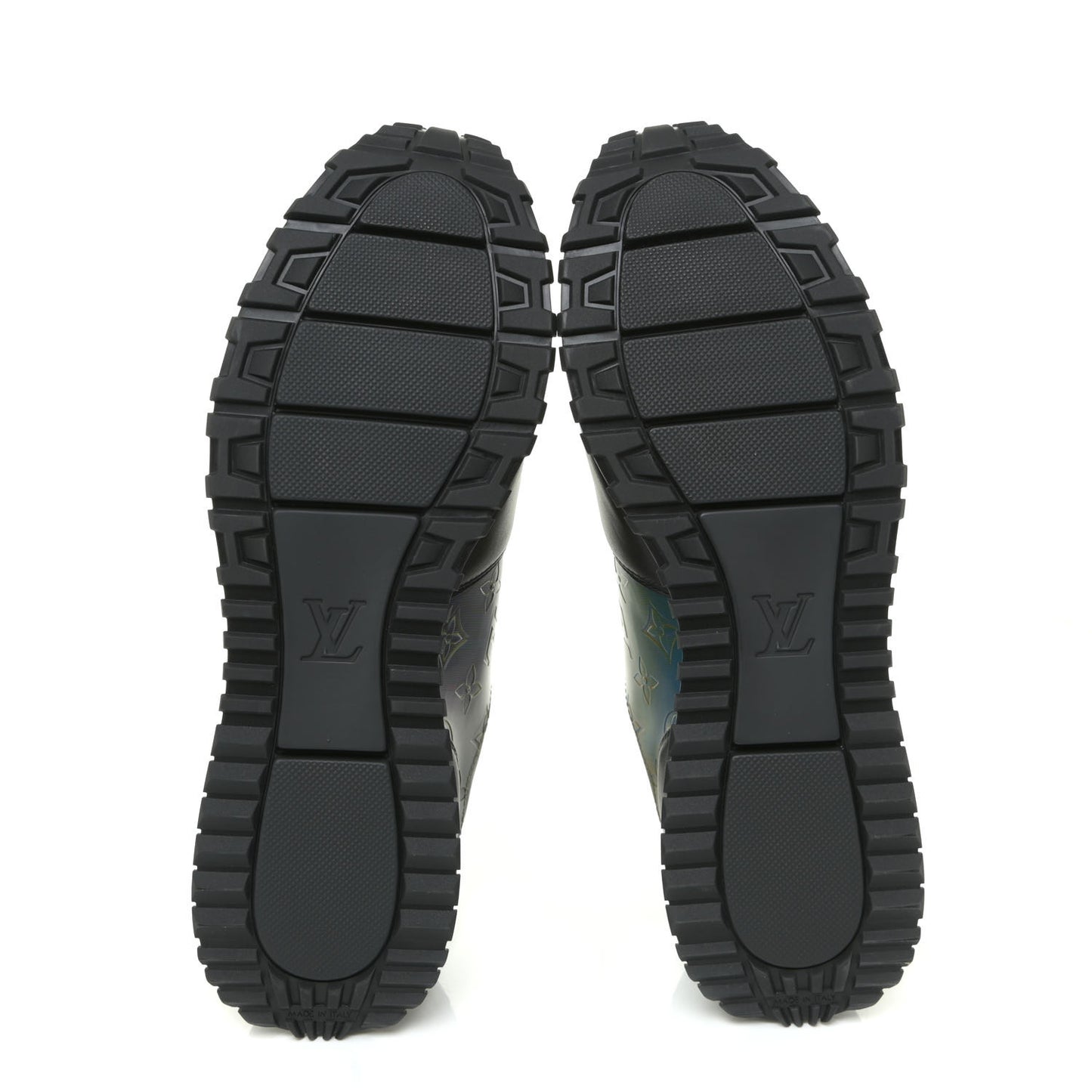 Calfskin Iridescent Monogram Rivoli Sneakers 10 Black