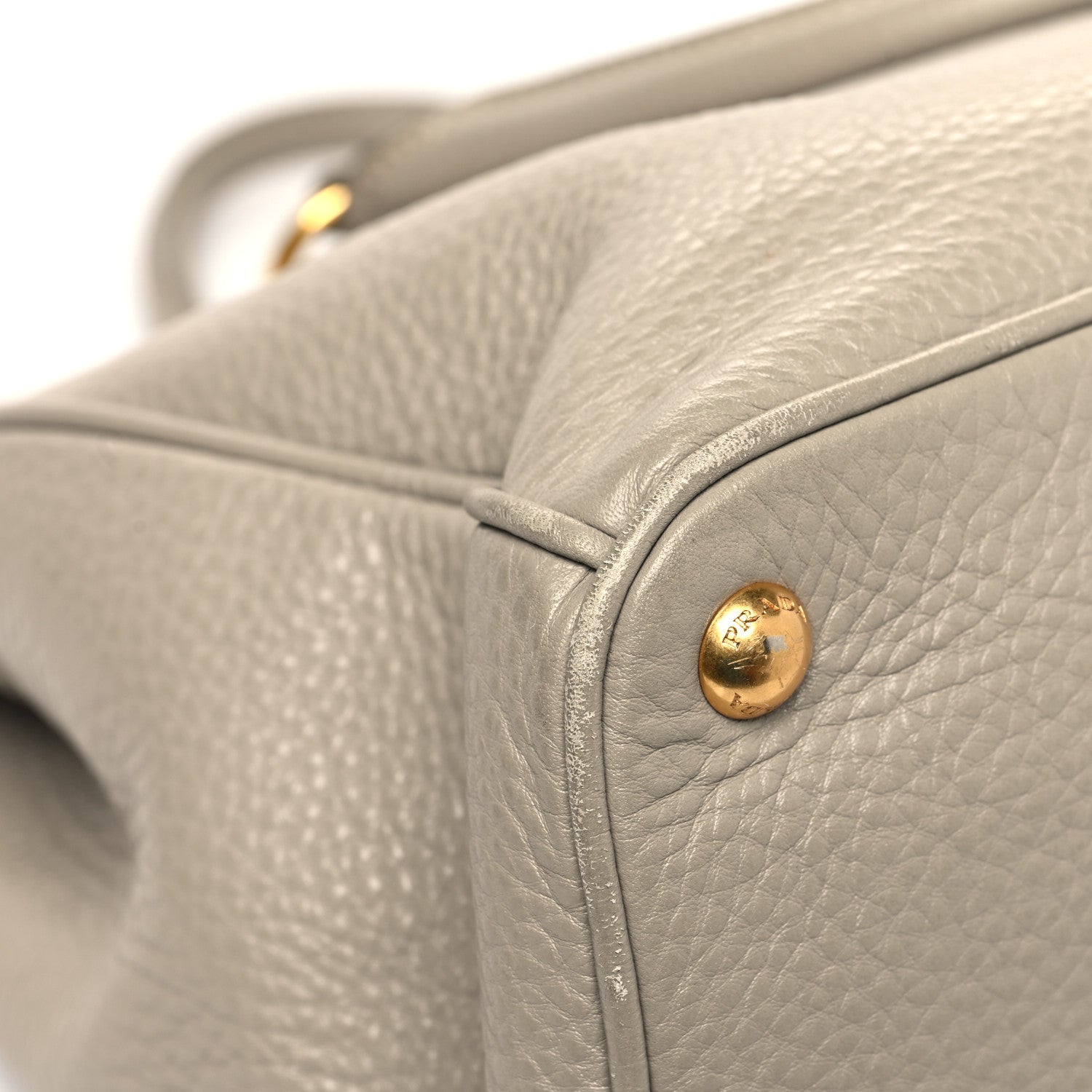 Prada Vitello Daino Large Double Zip Tote Pomice 11 of 16