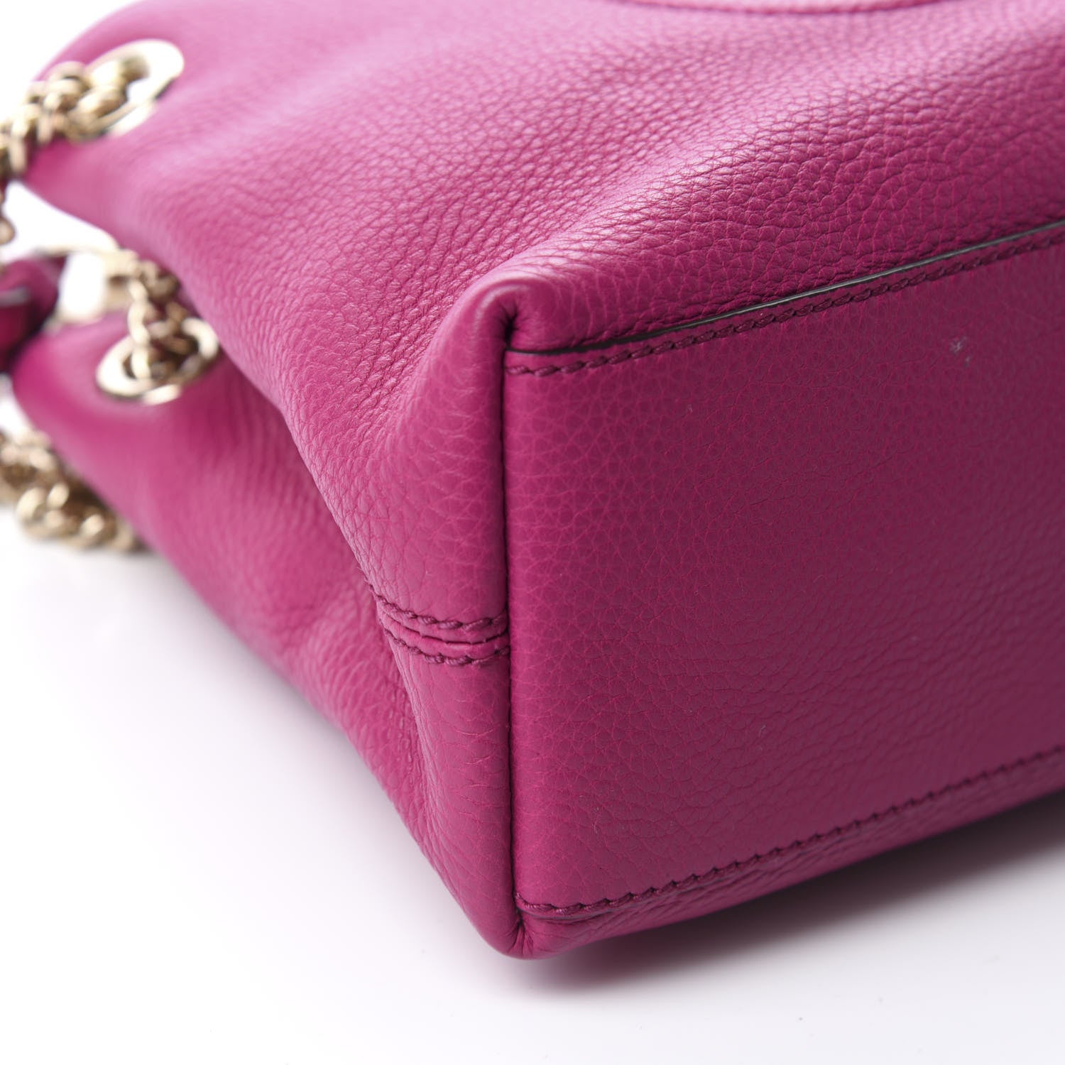 Gucci Cellarius Calfskin Small Soho Chain Shoulder Bag Bright Bouganville 6 of 13