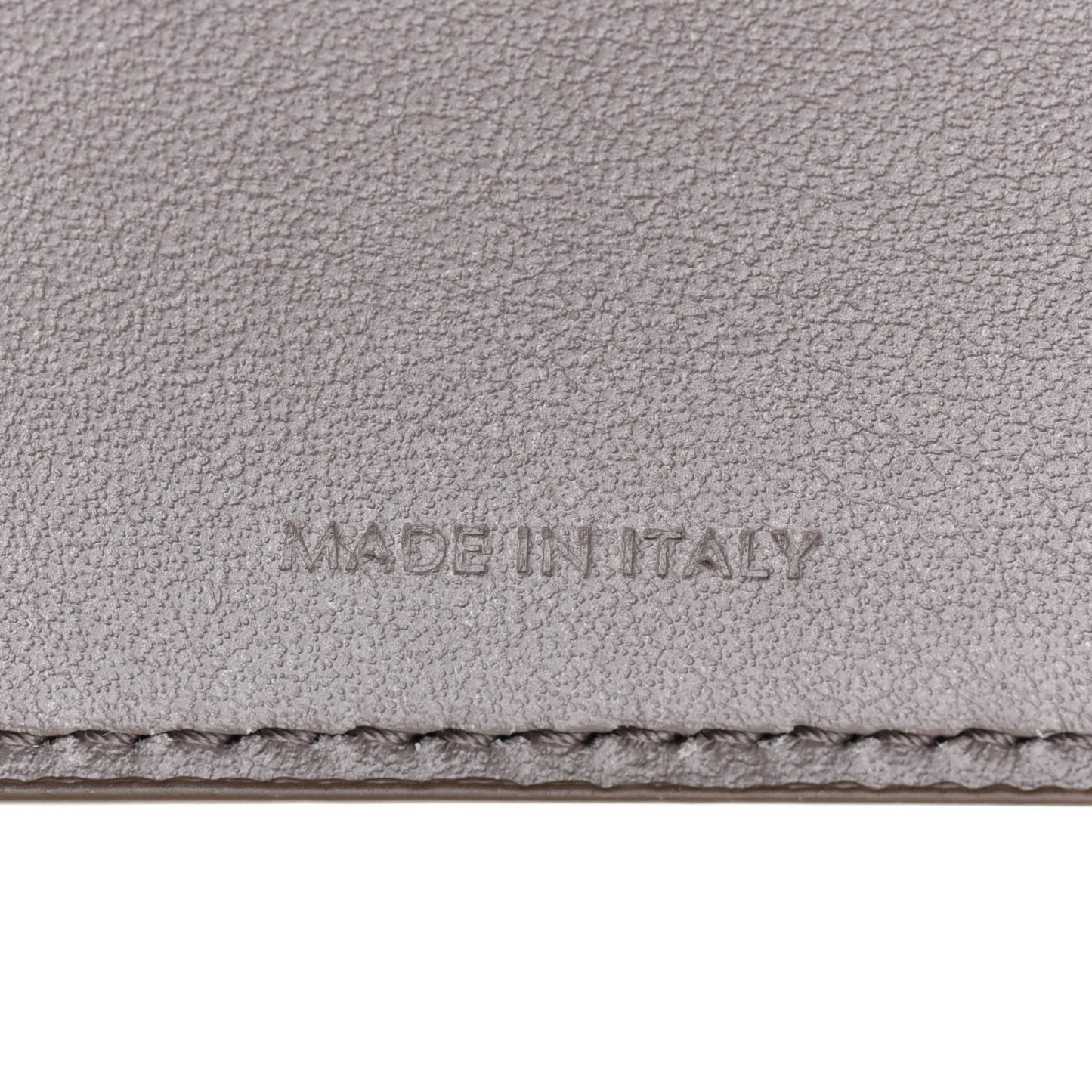 Grained Calfskin Medium Multifunction Strap Wallet Pebble