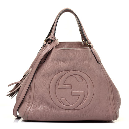 Gucci Pebbled Calfskin Small Soho Shoulder Bag Light Pink 1 of 10