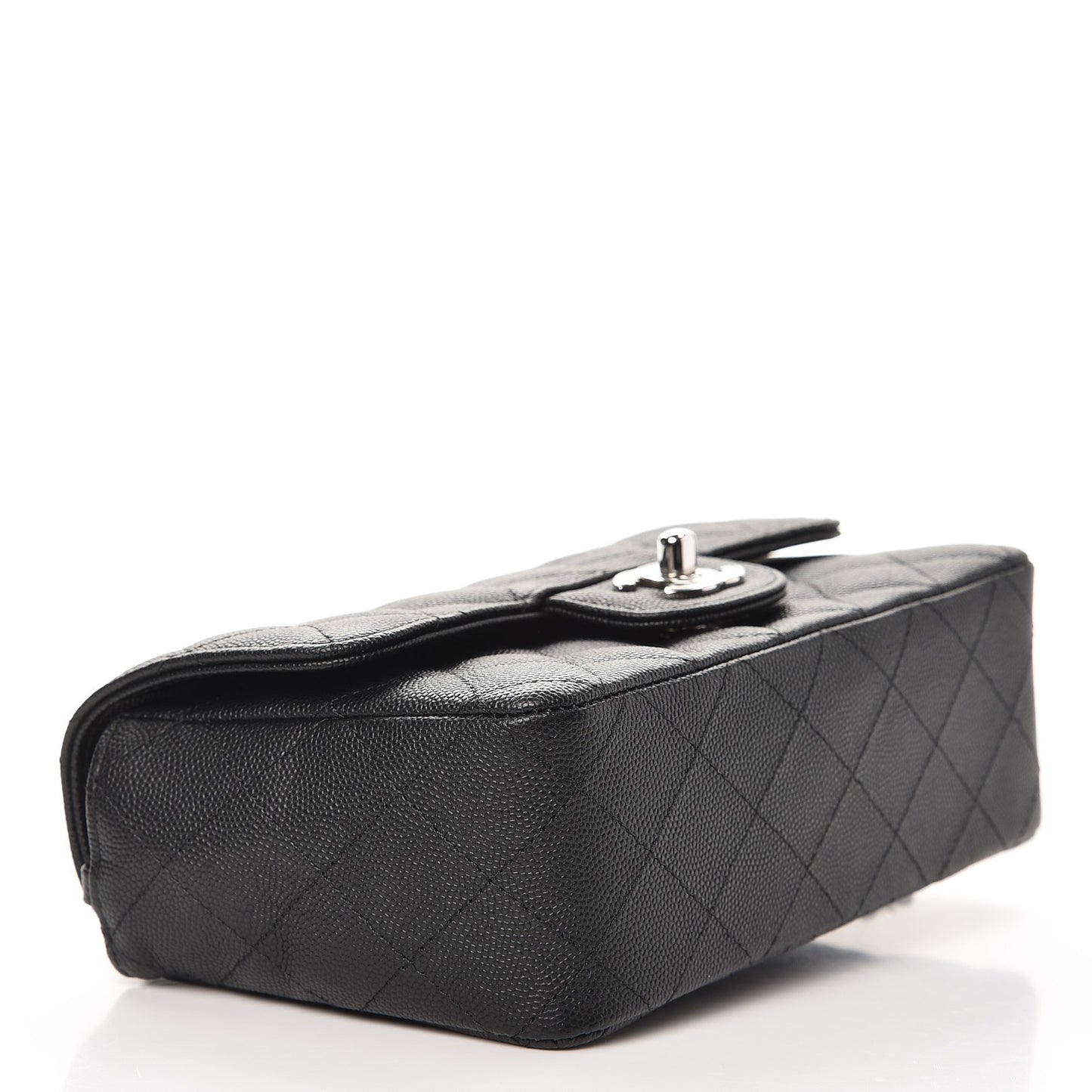 Caviar Quilted Mini Rectangular Flap Black