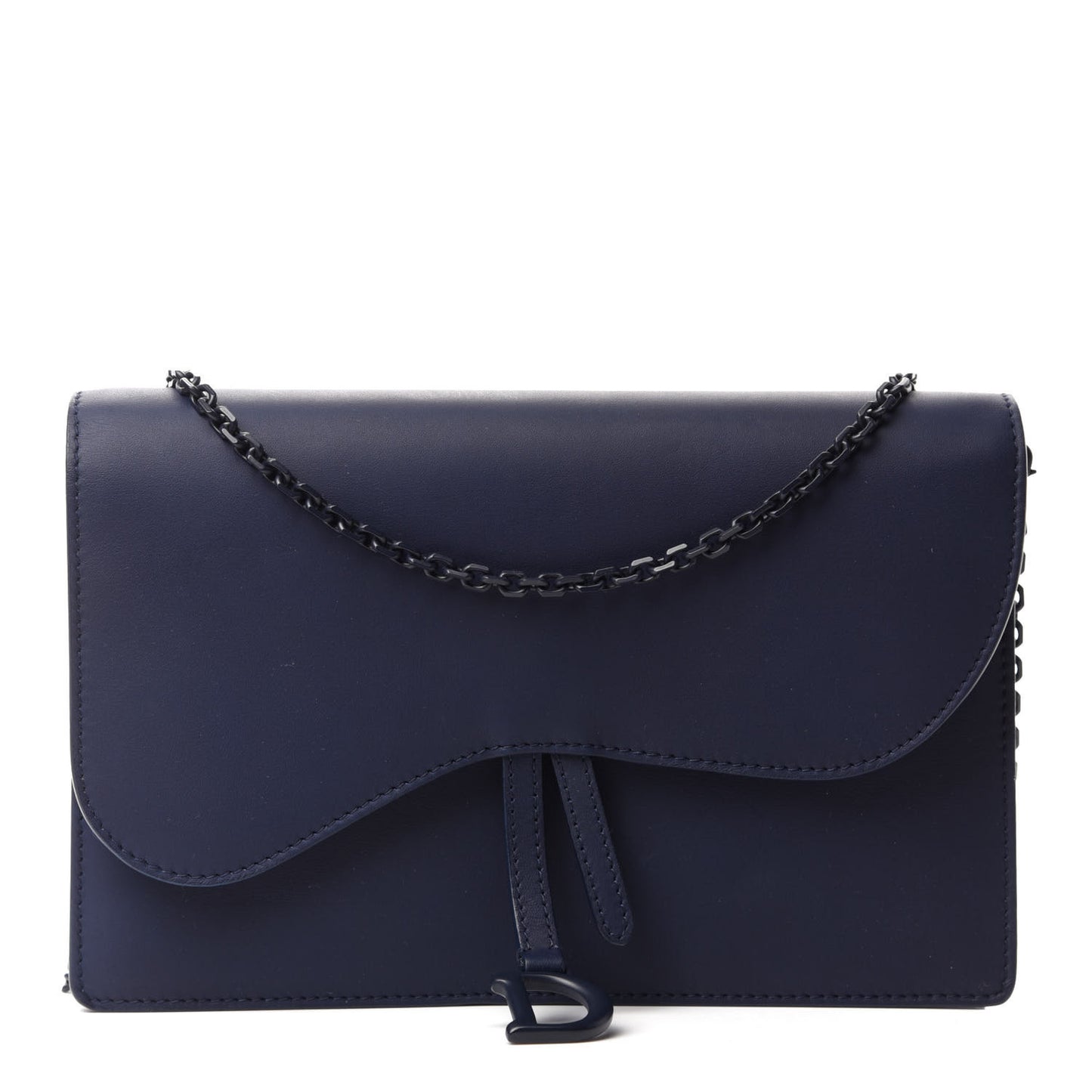 Ultra Matte Saddle Chain Pouch Blue