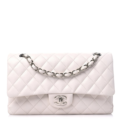 Chanel Caviar Quilted Medium Double Flap White 1 of 9