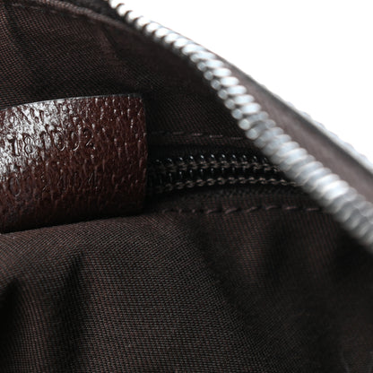 Gucci Monogram Web Medium Half Moon Hobo Dark Brown 7 of 10