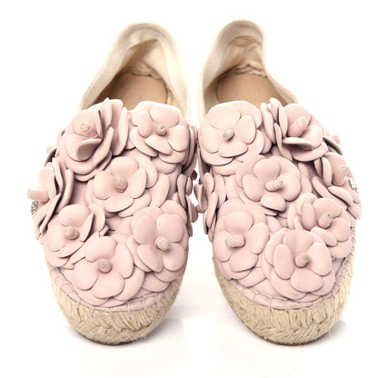 Chanel Lambskin Camellia CC Espadrilles 36 Pink 5 of 10
