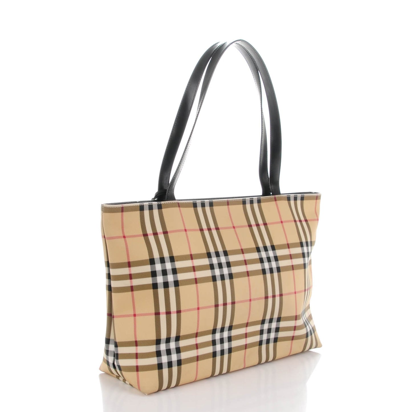 House Check Medium Tote Black