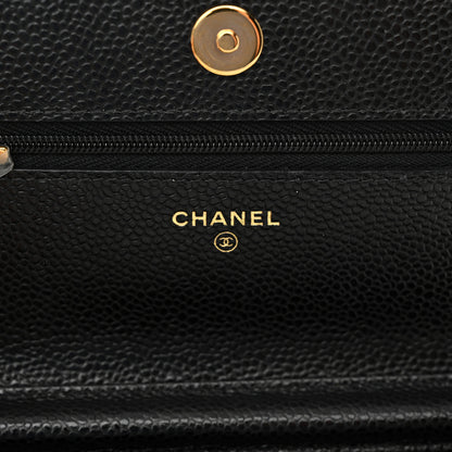 Chanel Caviar Quilted Wallet on Chain WOC Black 6 of 12
