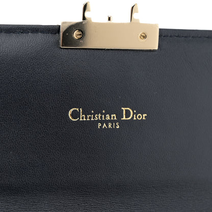 Christian Dior Metallic Crinkled Cannage Miss Dior Chain Wallet Silver 6 of 12