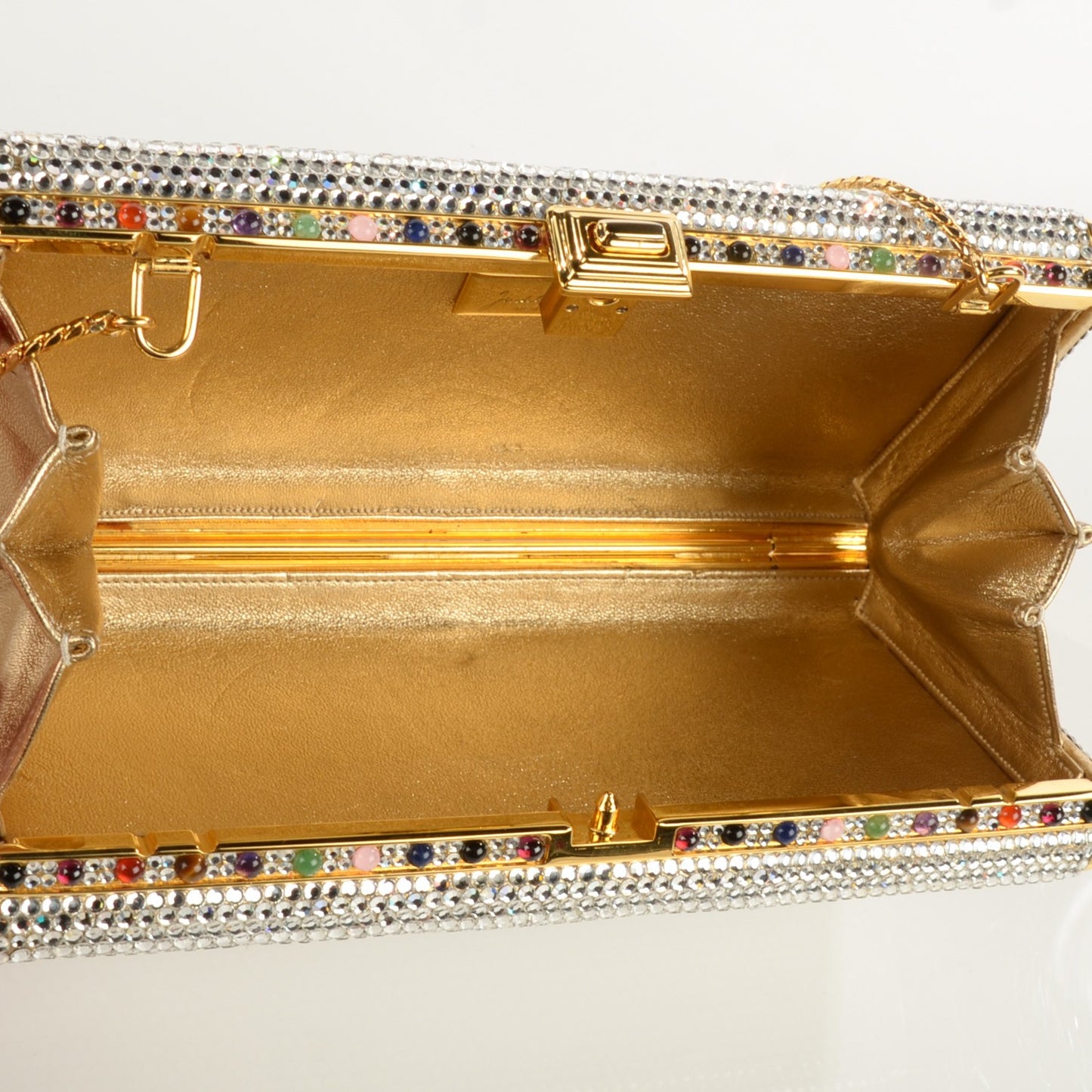 Swarovski Crystal Gemstone Minaudiere Clutch