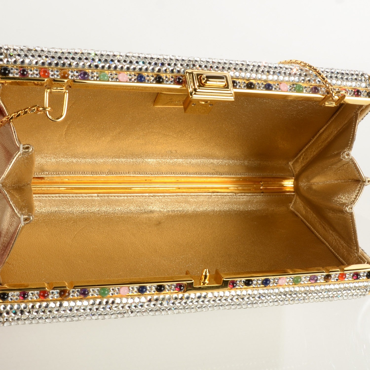 Judith Leiber Swarovski Crystal Gemstone Minaudiere Clutch 6 of 7
