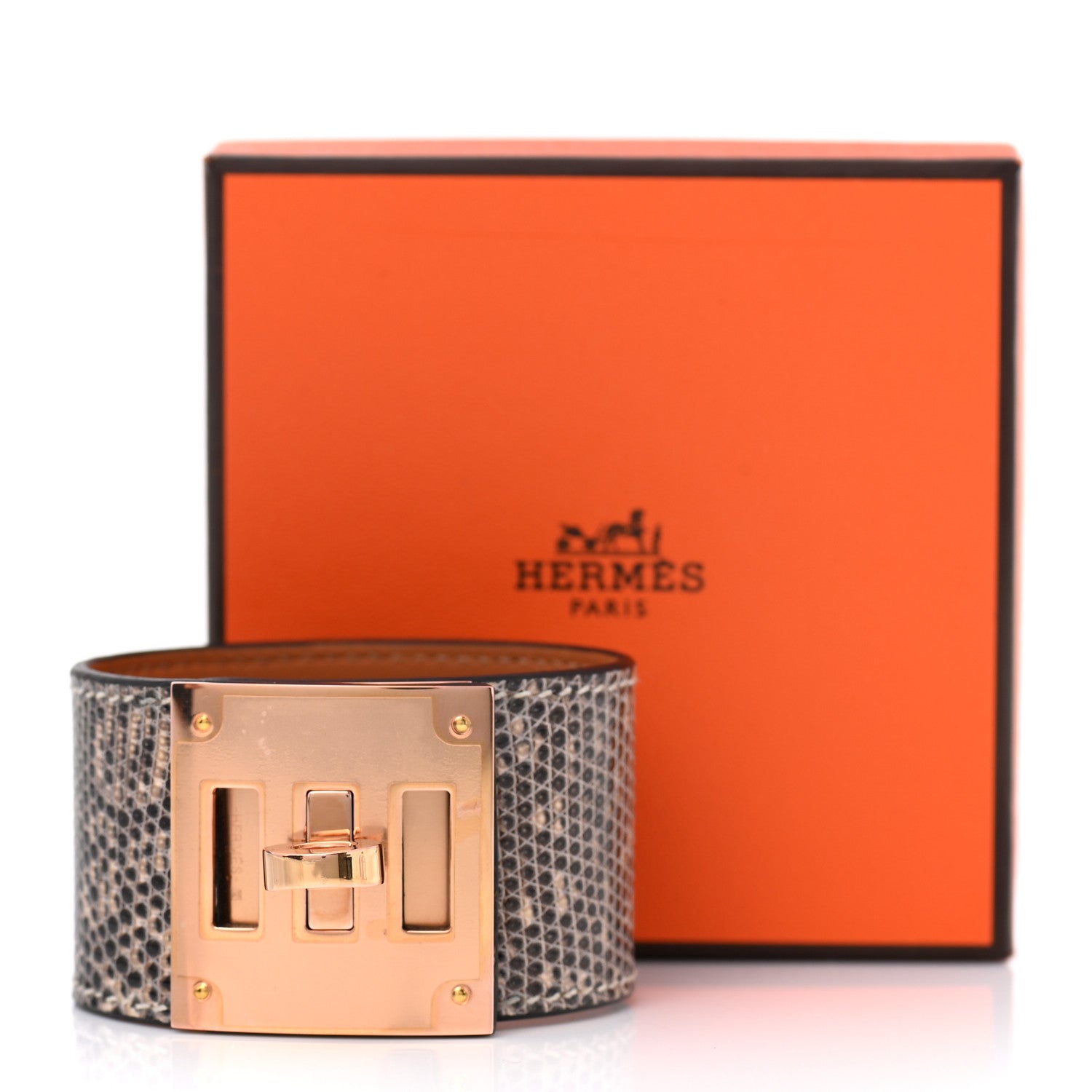 Hermes Lizard Kelly Dog Bracelet Bracelet T2 Ombre 6 of 6