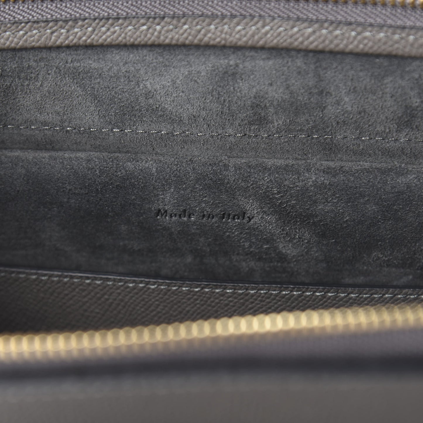 Baby Grained Calfskin Micro Belt Bag Grey