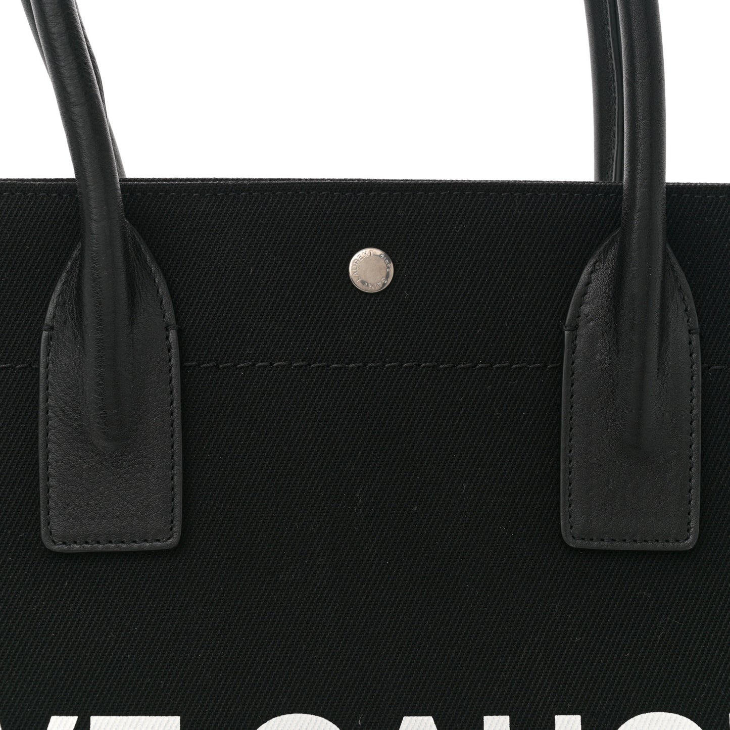 Linen Calfskin Rive Gauche Tote Black
