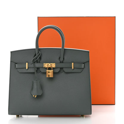 Hermes Epsom Birkin Sellier 25 Vert Amande 17 of 17