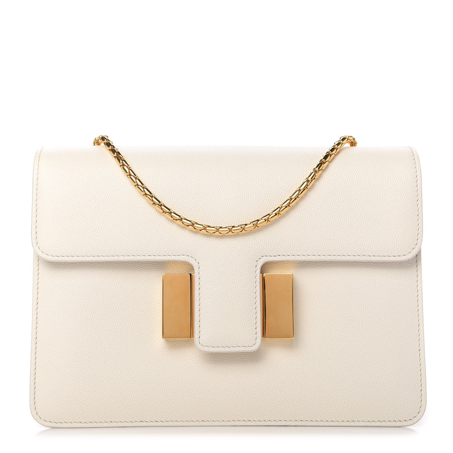 Tom Ford Grained Calfskin Medium Sienna Shoulder Bag Chalk 1 of 9