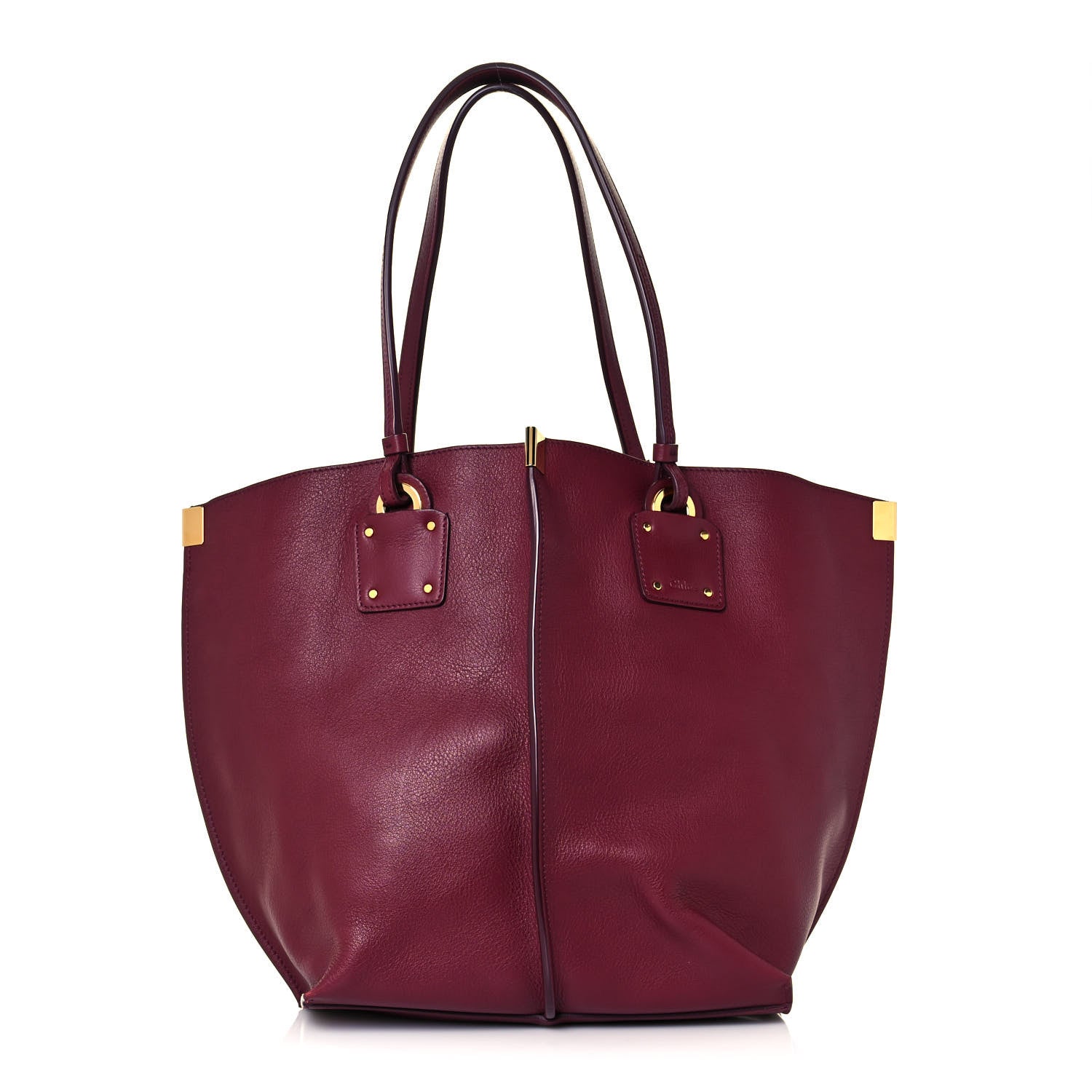Chloe Smooth Calfskin Medium Vick Tote Burnt Mahogany 3 of 13