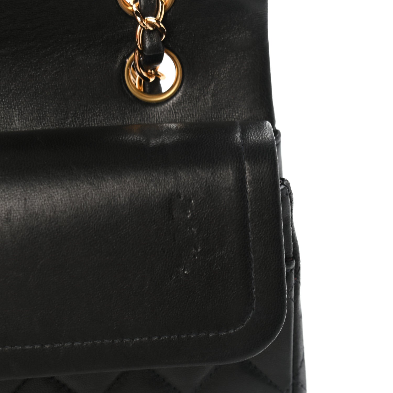 Chanel Lambskin Quilted Medium Double Flap Black 11 of 12