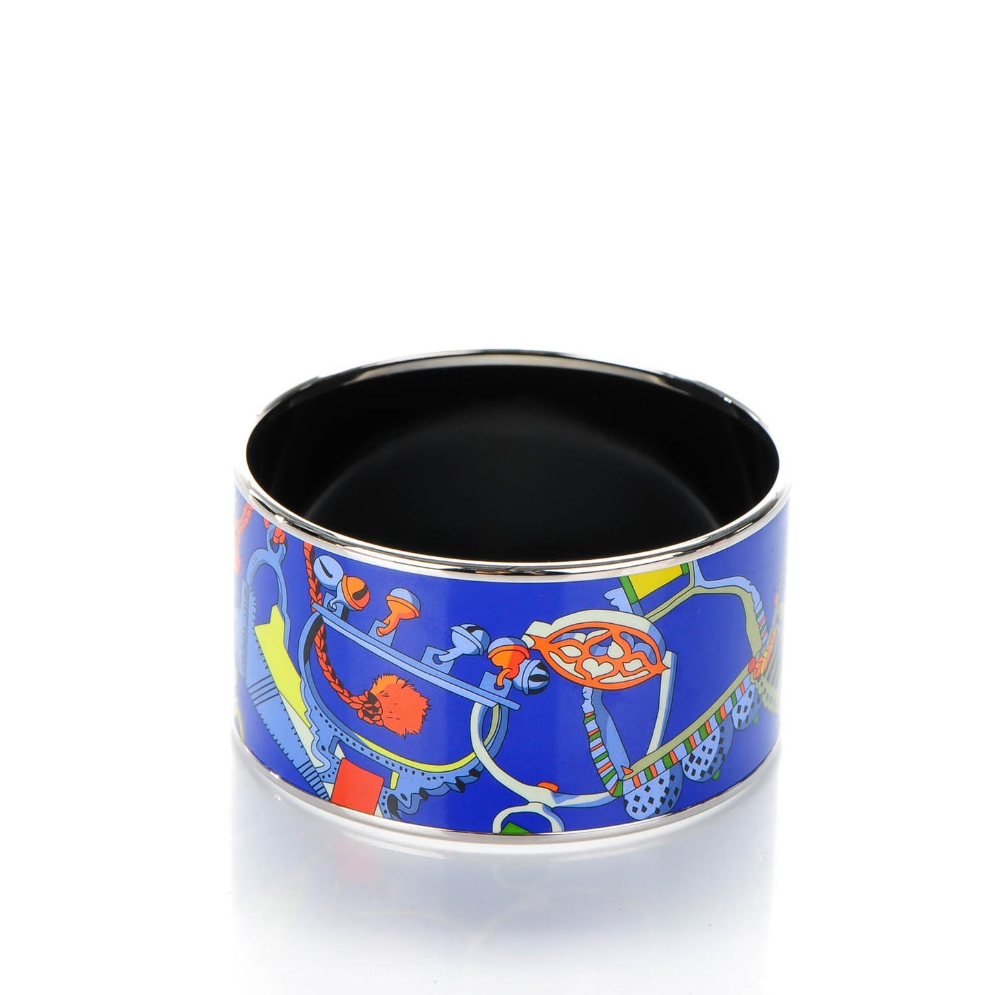 Enamel Printed Extra Wide Concours d'Etrier Bracelet 65
