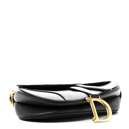Christian Dior Grained Calfskin Saddle Bag Black 4 of 10