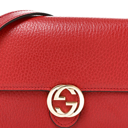 Gucci Dollar Calfskin Interlocking G Chain Wallet Red 8 of 10