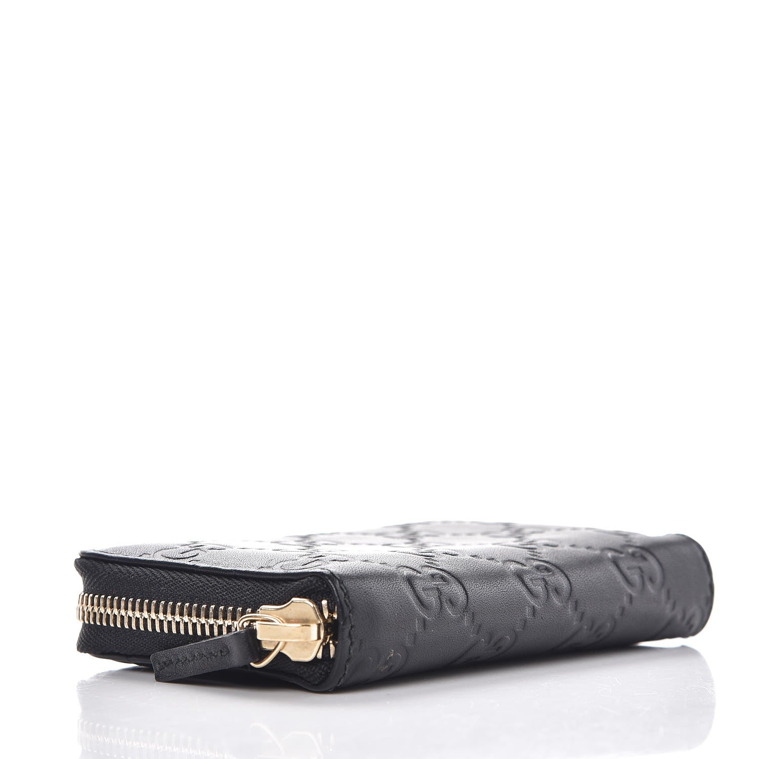 Gucci Guccissima Zip Around Card Case Black 4 of 7